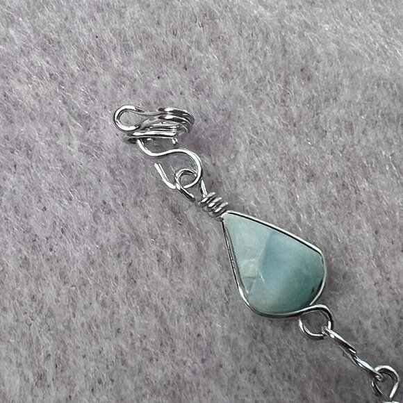 Turquoise & SS 925 7" Bracelet & Turtle Pendant - Picture 7 of 16